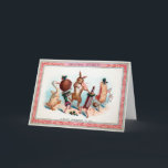 Victorian Dancing Food Christmas Card<br><div class="desc">Vintage Victorian dancing food Christmas card.  High quality,  custom restored vintage image.</div>