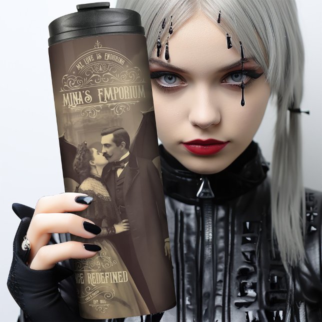 Victorian Decoupage Beauty Dracula's Kiss Gothic Thermal Tumbler (Creator Uploaded)