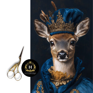Victorian Deer Portrait Decoupage Tissue Paper