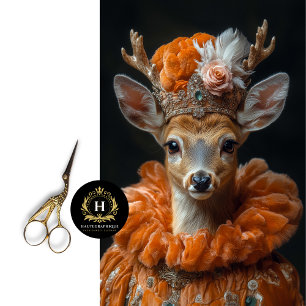 Victorian Deer Portrait Decoupage Tissue Paper