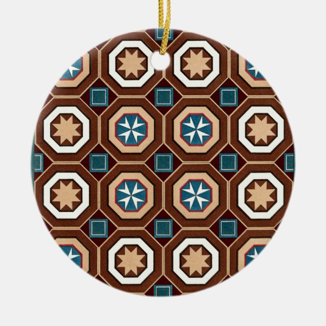 Victorian Design #9 @ Susiejayne Ceramic Ornament (Front)