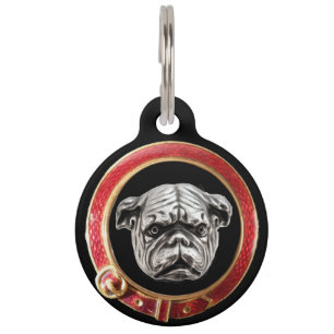 VICTORIAN DOG PORTRAITS English Bulldog Pet Tag