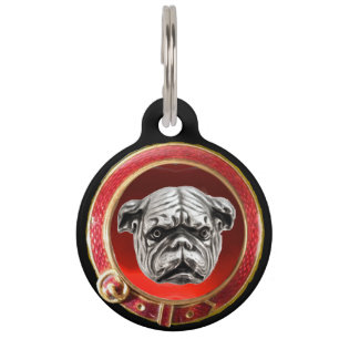 VICTORIAN DOG PORTRAITS English Bulldog Pet Tag