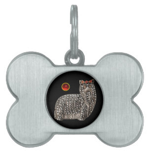VICTORIAN DOG PORTRAITS Yorkshire Terrier Pet Name Tag