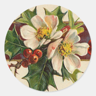 Victorian Dogwood Christmas sticker