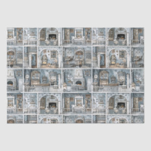 Victorian Dollshouse Pale Blue Watercolor Tissue Paper