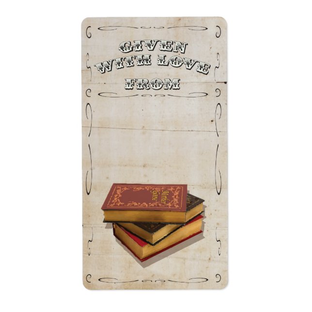 Victorian Donné avec Love Bookplate (Devant)