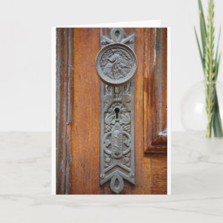 Victorian Doorknob and keyhole Card