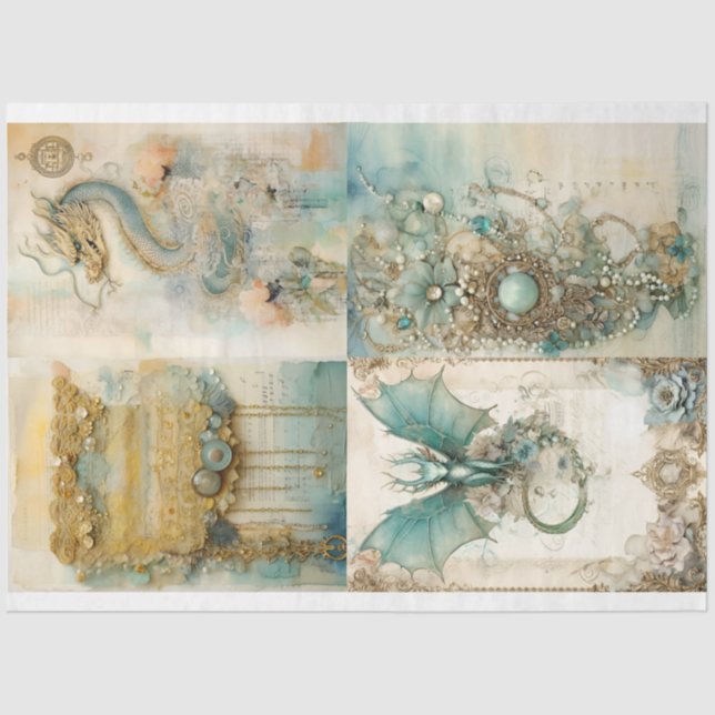 Victorian Dragon Series Design 5 Tissue Paper (Front)