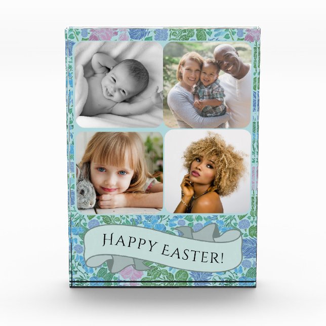 Victorian Dragonflies Garden Muted Photo Easter Block (Front)