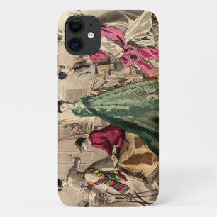 Victorian Dress With Pink Bow iPhone 11 Case