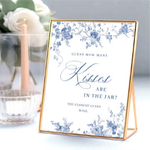 Victorian Dusty Blue French Garden Bridal Shower Poster