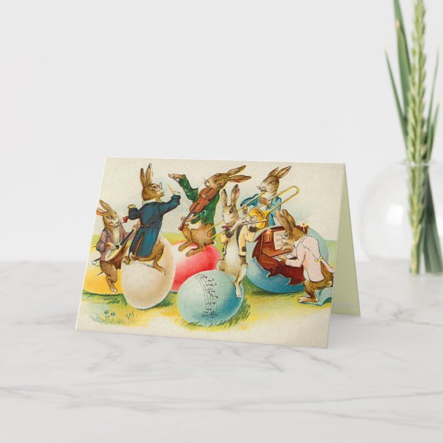 Victorian Easter Bunny Card (Front)