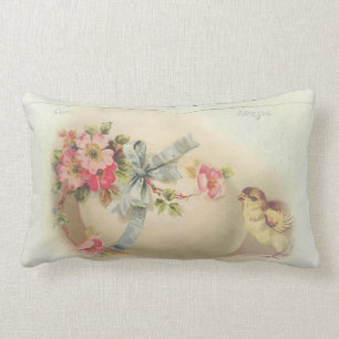 Victorian Easter chic and egg Lumbar Pillow