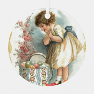 victorian easter eggs christmas ornament