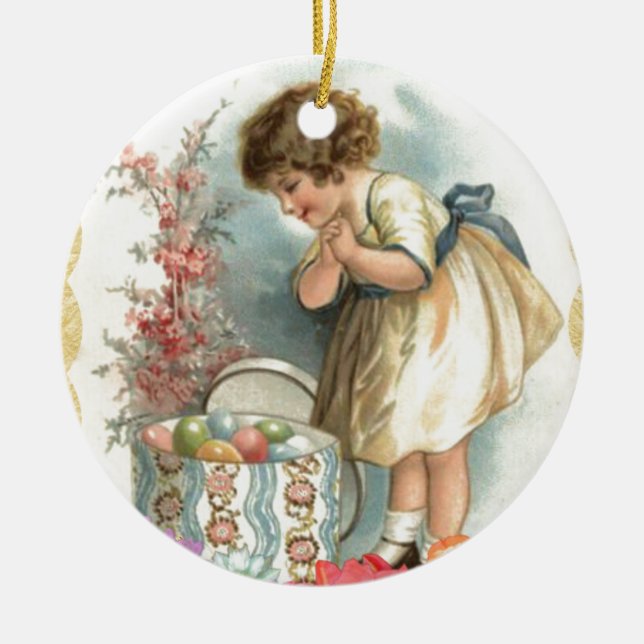 victorian easter eggs christmas ornament (Front)