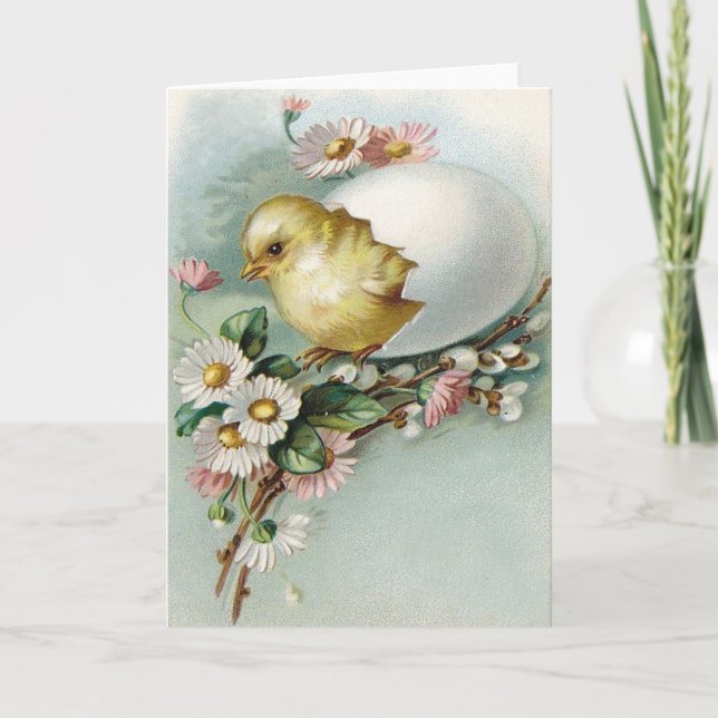 Victorian Easter Ephemera Holiday Card (Front)