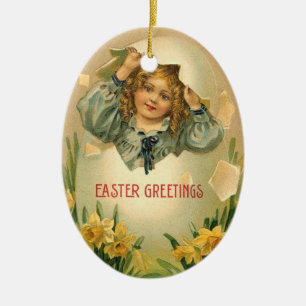 Victorian Easter Greetings - Ornament