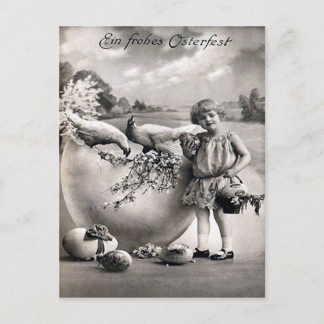 Victorian Easter Holiday Postcard (Front)