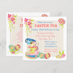 Victorian Easter Tea brunch Invitations