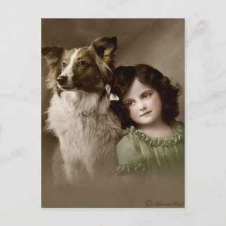 victorian Edwardian Sepia Hand Tinted Postcard 16