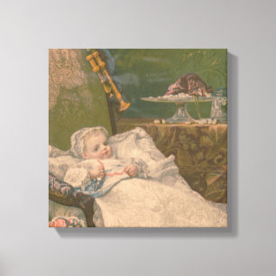 Victorian Elegance: An Infant’s World  Canvas Print
