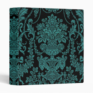 Victorian Elegance ~ Binder Damask Black Blue