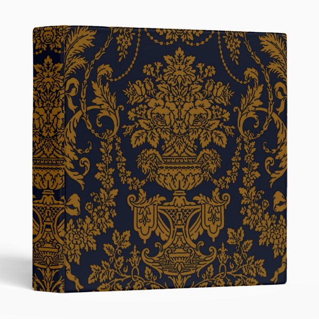 Victorian Elegance ~ Binder Damask Black Tan (Front/Spine)