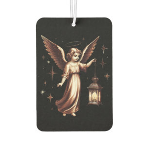 Victorian Elegant Christmas Angel and Lantern Air Freshener