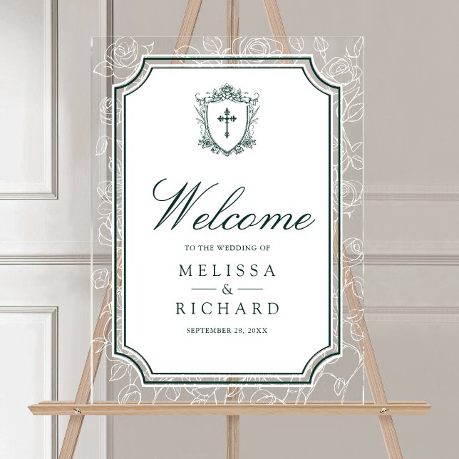 Victorian Emerald Catholic Wedding Welcome (Créateur téléchargé)