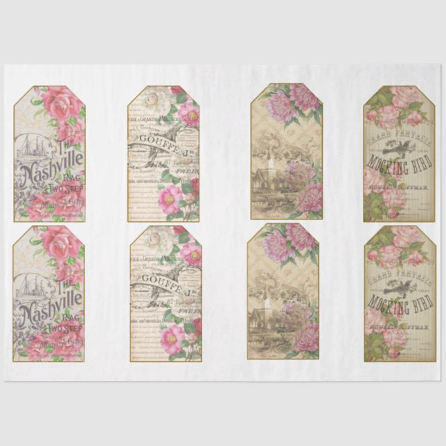 Victorian  Emphemera Series Design 28 Tissue Paper (Front)