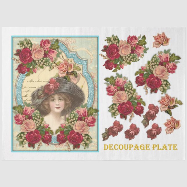 Victorian  Emphemera Series Design 6 Tissue Paper (Front)