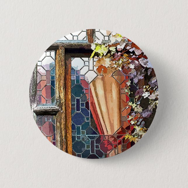 VICTORIAN ENGLAND 2 INCH ROUND BUTTON (Front)