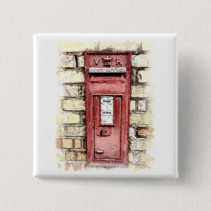 VICTORIAN ENGLAND 2 INCH SQUARE BUTTON