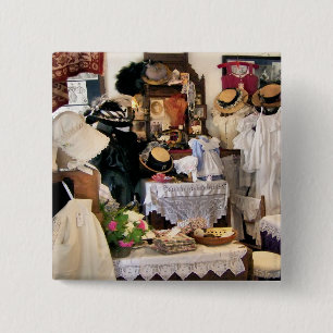 VICTORIAN ENGLAND 2 INCH SQUARE BUTTON