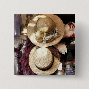 VICTORIAN ENGLAND 2 INCH SQUARE BUTTON