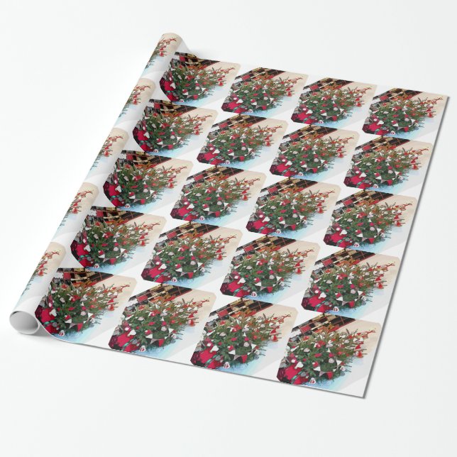 VICTORIAN ENGLAND WRAPPING PAPER (Unrolled)