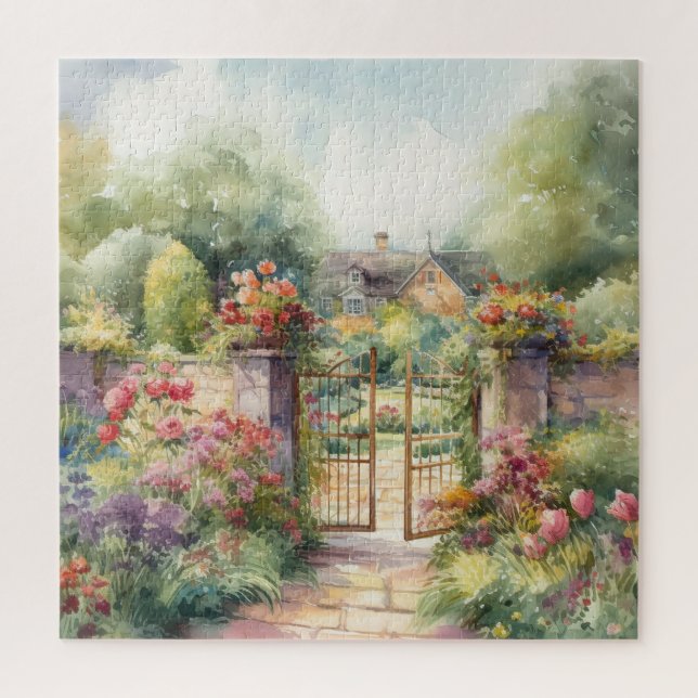 Victorian English Garden Jigsaw Puzzle (Vertical)