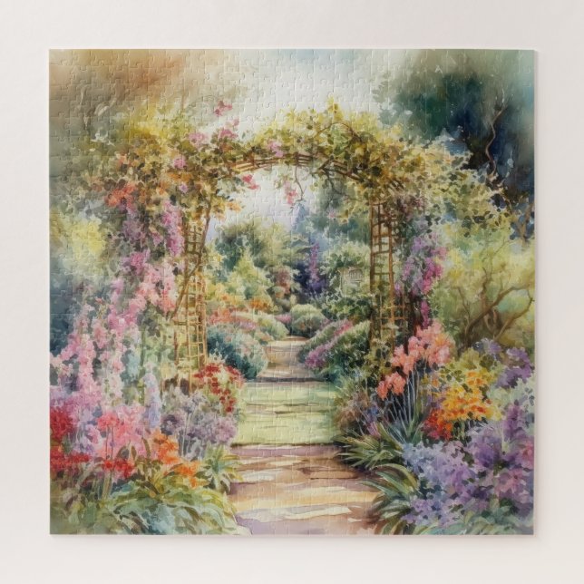 Victorian English Garden Jigsaw Puzzle (Vertical)
