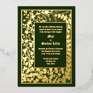 Victorian Era 1845 Vine & Clover Foliage Wedding