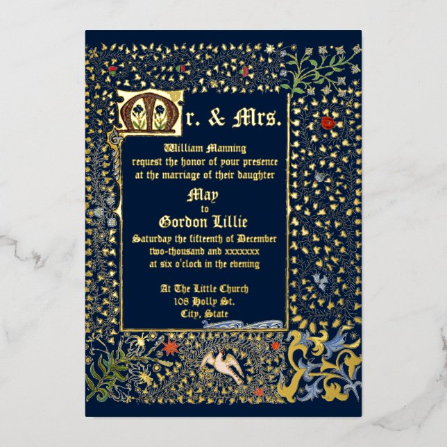 Victorian Era 1873 Medieval Style Wedding (Front)
