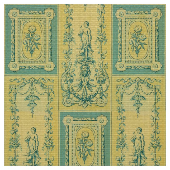 Victorian Era 1895 Rococo Revival Style Pattern Fabric (Swatch)