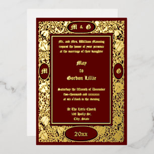 Victorian Era 1896 Art Nouvea Floral Wedding