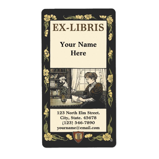Victorian Era Art Nouveau Femme Ex-Bibliothèques M (Devant)