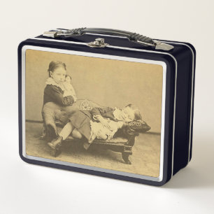 Victorian Era Death Photo Metal Lunch Box
