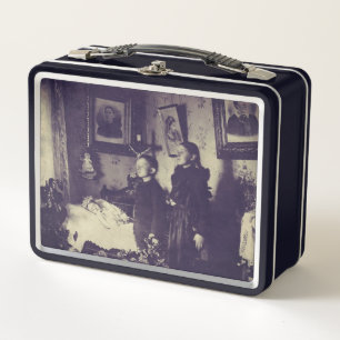 Victorian Era Death Photo Metal Lunch Box