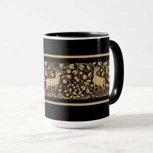 Victorian Era Deer Foliage Frieze Mug