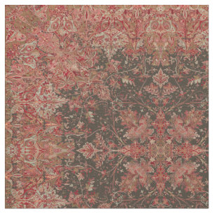 Victorian Era European Foliage Pattern Print Fabric
