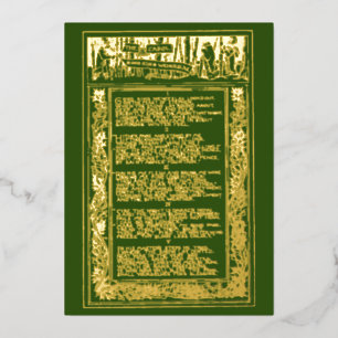 Victorian Era Good King Wenceslas Foil Holiday Card