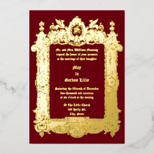 Victorian Era Griffin Rocaille Frame Wedding